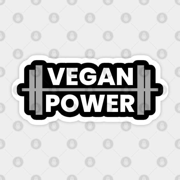 Vegan Power Sticker by Vegan Gym Power